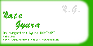 mate gyura business card